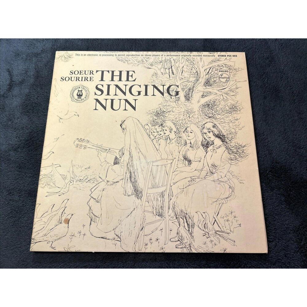 Soeur Sourire The Singing Nun 1963 Vinyl LP Illustrated Storybook & Sketches